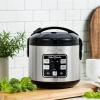 image:imageAROMA Select Stainless Rice Cooker 4Cup Uncooked  8Cup Cooked 2 Qt Stainless Steel Inner Pot Multicooker Steamer Stainless Steel ARC914SBDS