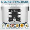 image:imageAROMA Select Stainless Rice Cooker 4Cup Uncooked  8Cup Cooked 2 Qt Stainless Steel Inner Pot Multicooker Steamer Stainless Steel ARC914SBDS