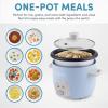 image:imageAroma Housewares 4Cups Cooked  1Qt Rice amp Grain Cooker ARC302NG WhiteBlue