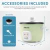 image:imageAroma Housewares 4Cups Cooked  1Qt Rice amp Grain Cooker ARC302NG WhiteLight Green