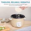 image:imageAroma Housewares 4Cups Cooked  1Qt Rice amp Grain Cooker ARC302NG WhiteMilk Tea