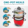 image:imageAroma Housewares 6Cup Cooked PotStyle Rice Cooker and Food Steamer Black ARC7431NGBRed
