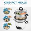 image:imageAroma Housewares 6Cup Cooked PotStyle Rice Cooker and Food Steamer Black ARC7431NGBWhite