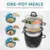 image:imageAroma Housewares ARC7431NGR 6Cup Cooked 3Cup UNCOOKED Pot Style Rice Cooker and Food SteamerRedBlack