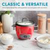 image:imageAroma Housewares ARC7431NGR 6Cup Cooked 3Cup UNCOOKED Pot Style Rice Cooker and Food SteamerRedRed