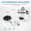 image:imageAroma Housewares ARC7431NGR 6Cup Cooked 3Cup UNCOOKED Pot Style Rice Cooker and Food SteamerRedWhite