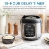 image:imageAroma Housewares ARC994SB Rice amp Grain Cooker Slow Cook Steam Oatmeal Risotto 8cup cooked4cup uncooked2Qt Stainless Steel4 Cup Uncooked