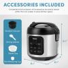 image:imageAroma Housewares ARC994SB Rice amp Grain Cooker Slow Cook Steam Oatmeal Risotto 8cup cooked4cup uncooked2Qt Stainless Steel4 Cup Uncooked