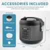 image:imageAroma Housewares ARC994SB Rice amp Grain Cooker Slow Cook Steam Oatmeal Risotto 8cup cooked4cup uncooked2Qt Stainless Steel6 Cup Uncooked