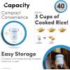 image:imageAroma Housewares MRC903D Mi 3Cup Cooked 15Cup UNCOOKED Digital Cool Touch Mini Rice CookerWhiteBlueWhite