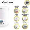 image:imageAroma Housewares MRC903D Mi 3Cup Cooked 15Cup UNCOOKED Digital Cool Touch Mini Rice CookerWhiteWhite