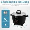 image:imageAroma Housewares Select Stainless Rice Cooker amp Warmer with Uncoated Inner Pot 3Cupuncooked6Cupcooked 12Qt ARC753SGB Black3Cup Uncooked6Cup Cooked  12Qt