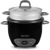 image:imageAroma Housewares 6Cup Cooked PotStyle Rice Cooker and Food Steamer Black ARC7431NGBBlack