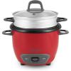 image:imageAroma Housewares 6Cup Cooked PotStyle Rice Cooker and Food Steamer Black ARC7431NGBRed