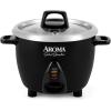image:imageAroma Housewares Select Stainless Rice Cooker amp Warmer with Uncoated Inner Pot 3Cupuncooked6Cupcooked 12Qt ARC753SGB Black3Cup Uncooked6Cup Cooked  12Qt