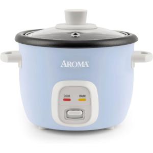 image:imageAroma Housewares 4Cups Cooked  1Qt Rice amp Grain Cooker ARC302NG WhiteBlue