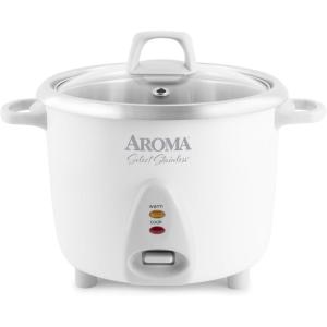 image:imageAroma Housewares Select Stainless Rice Cooker amp Warmer with Uncoated Inner Pot 14Cupcooked  3Qt ARC757SG14Cupcooked  3Qt