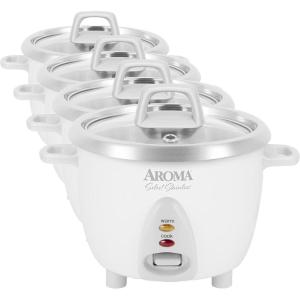 image:imageAroma Housewares Select Stainless Rice Cooker amp Warmer with Uncoated Inner Pot 14Cupcooked  3Qt ARC757SG6Cupcooked  13Qt Pack of 4