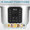 image:imageAROMA Professional Digital Rice Cooker 10Cup Uncooked  20Cup Cooked Multicooker Slow Cooker Steamer Oatmeal Cooker Egg Cooker STS 5 Qt Black ARC5200SB10Cup Uncooked  20Cup Cooked