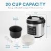 image:imageAroma Housewares 20 Cup Cooked 10 cup uncooked Digital Rice Cooker Slow Cooker Food Steamer SS Exterior ARC150SBBlackBasic