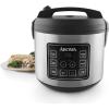 image:imageAroma Housewares Professional Plus ARC5000SB 20 Cup Cooked Digital Rice Cooker Food Steamer Slow Cooker Stainless ExteriorNonstick Pot Silver Black 10cup uncooked20cup cooked4QTBasic