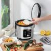 image:imageAroma Housewares Professional Plus ARC5000SB 20 Cup Cooked Digital Rice Cooker Food Steamer Slow Cooker Stainless ExteriorNonstick Pot Silver Black 10cup uncooked20cup cooked4QTCoreCoat Ceramic