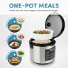 image:imageAroma Housewares Professional Plus ARC5000SB 20 Cup Cooked Digital Rice Cooker Food Steamer Slow Cooker Stainless ExteriorNonstick Pot Silver Black 10cup uncooked20cup cooked4QTBasic