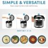 image:imageAroma Housewares Professional Plus ARC5000SB 20 Cup Cooked Digital Rice Cooker Food Steamer Slow Cooker Stainless ExteriorNonstick Pot Silver Black 10cup uncooked20cup cooked4QTBasic