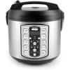 image:imageAroma Housewares Professional Plus ARC5000SB 20 Cup Cooked Digital Rice Cooker Food Steamer Slow Cooker Stainless ExteriorNonstick Pot Silver Black 10cup uncooked20cup cooked4QTProfessional