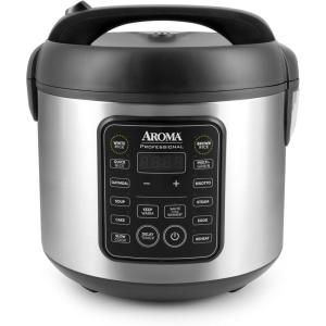 image:imageAROMA Professional Digital Rice Cooker 10Cup Uncooked  20Cup Cooked Multicooker Slow Cooker Steamer Oatmeal Cooker Egg Cooker STS 5 Qt Black ARC5200SB10Cup Uncooked  20Cup Cooked