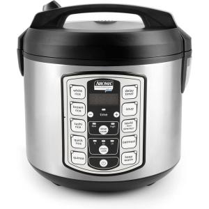 image:imageAroma Housewares 20 Cup Cooked 10 cup uncooked Digital Rice Cooker Slow Cooker Food Steamer SS Exterior ARC150SBBlackProfessional
