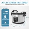 image:imageAroma Housewares 60Cup Cooked 30Cup UNCOOKED Commercial Rice Cooker Stainless Steel Exterior ARC1130S Silver32Cup UNCOOKED
