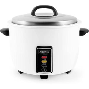image:imageAroma Housewares 60Cup Cooked 30Cup UNCOOKED Commercial Rice Cooker ARC1033EWhite30Cup