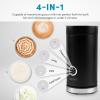 image:imageAROMA 4in1 Cold amp Warm Milk Frother and Steamer with AutoOff OneTouch Controls 200mlBlack