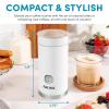 image:imageAROMA 4in1 Cold amp Warm Milk Frother and Steamer with AutoOff OneTouch Controls 200mlWhite