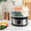 image:imageAROMA 5Qt 2Tier Food Steamer BPAFree Dishwasher Safe AFS188 Black