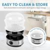 image:imageAROMA 5Qt 2Tier Food Steamer BPAFree Dishwasher Safe AFS188 Black