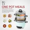 image:imageAROMA Rice Cooker 3Cup Uncooked  6Cup Cooked Small Rice Cooker Oatmeal Cooker Soup Maker Auto Keep Warm 15 Qt White ARC363NG6 Cup Cooked  3 Cup Uncooked  15 Qt
