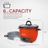 image:imageAROMA Rice Cooker 3Cup Uncooked  6Cup Cooked Small Rice Cooker Oatmeal Cooker Soup Maker Auto Keep Warm 15 Qt White ARC363NG6 Cup Cooked  3 Cup Uncooked  15 Qt