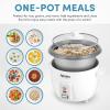 image:imageAROMA Rice Cooker 3Cup Uncooked  6Cup Cooked Small Rice Cooker Oatmeal Cooker Soup Maker Auto Keep Warm 15 Qt White ARC363NG6 Cup Cooked  3 Cup Uncooked  15 Qt