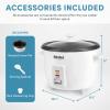 image:imageAROMA Rice Cooker 3Cup Uncooked  6Cup Cooked Small Rice Cooker Oatmeal Cooker Soup Maker Auto Keep Warm 15 Qt White ARC363NG6 Cup Cooked  3 Cup Uncooked  15 QtPack of 2