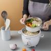 image:imageAroma Housewares 6Cup Cooked yield   12Qt Select Stainless PotStyle Rice Cooker amp Food Steamer OneTouch Operation WhiteRice Cooker