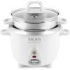 image:imageAroma Housewares 6Cup Cooked yield   12Qt Select Stainless PotStyle Rice Cooker amp Food Steamer OneTouch Operation WhiteRice Cooker