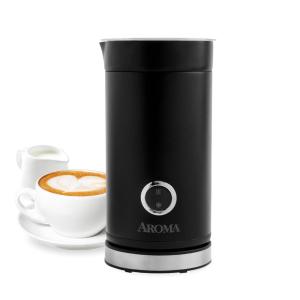image:imageAROMA 4in1 Cold amp Warm Milk Frother and Steamer with AutoOff OneTouch Controls 200mlBlack