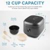 image:imageAROMA Professional 6Cups UnCooked  3Qt 360 Induction Rice Cooker amp Multicooker ARC7606GRGRAY