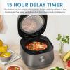 image:imageAROMA Professional 6Cups UnCooked  3Qt 360 Induction Rice Cooker amp Multicooker ARC7606GRGRAY