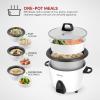 image:imageAroma Housewares 60Cup Cooked 30Cup UNCOOKED Commercial Rice Cooker Stainless Steel Exterior ARC1130S amp ARC360NGP 20Cup PotStyle Rice Cooker amp Food Steamer White