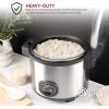 image:imageAroma Housewares 60Cup Cooked 30Cup UNCOOKED Commercial Rice Cooker Stainless Steel Exterior ARC1130S amp ARC360NGP 20Cup PotStyle Rice Cooker amp Food Steamer White