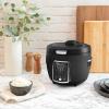 image:imageAroma Professional Touch Glass Lid Food Steamer Slow Cooker Multicooker with 11 Preset Functions Steam Tray Measuring Cup Rice Spatula 20 CookedBlack