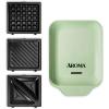 image:imageAROMA 3in1 Panini Press Sandwich Grill and Waffle Maker with Removable Ceramic Coated Plates